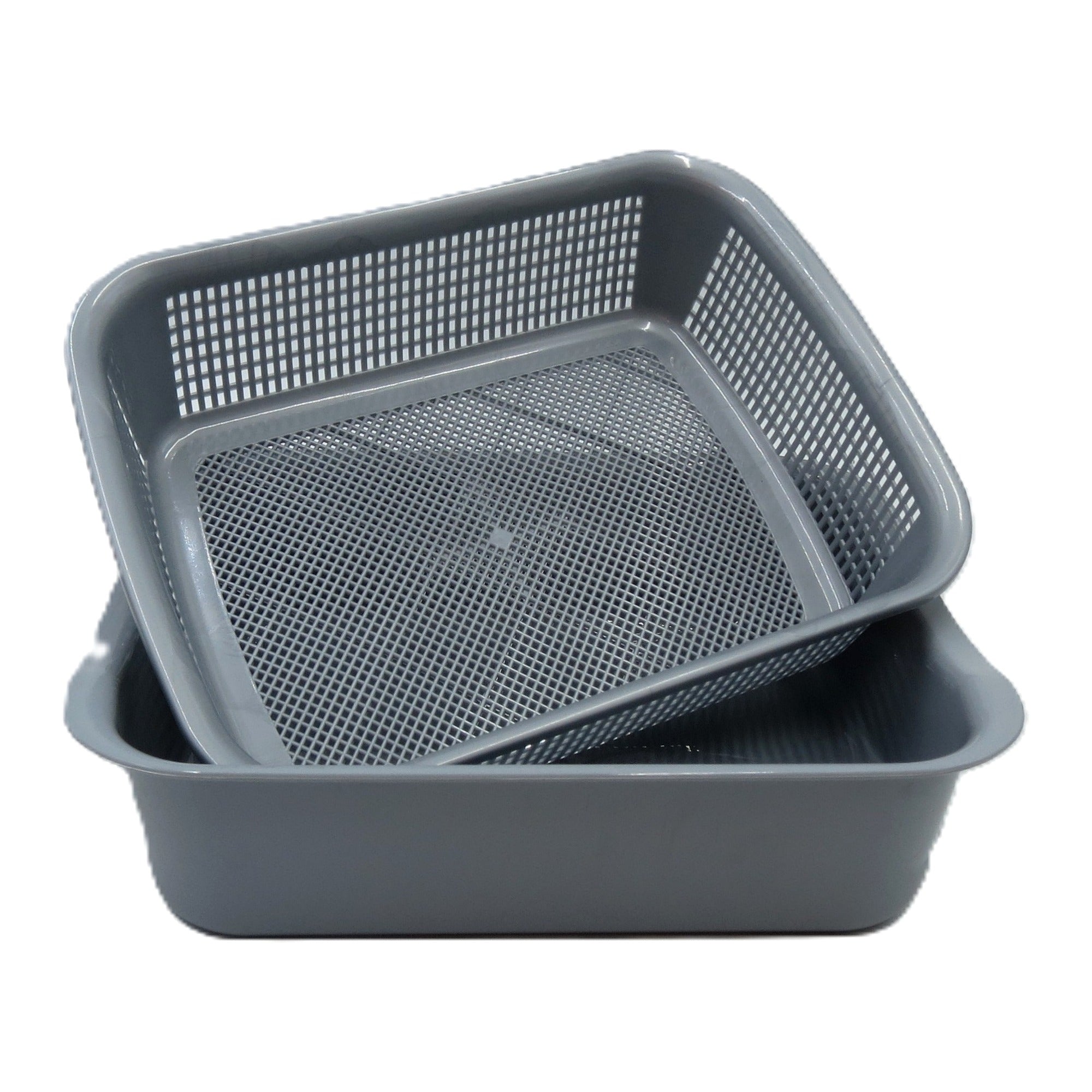 Rectangular Strainer with Bowl – 34 × 26 × 8.5 cm