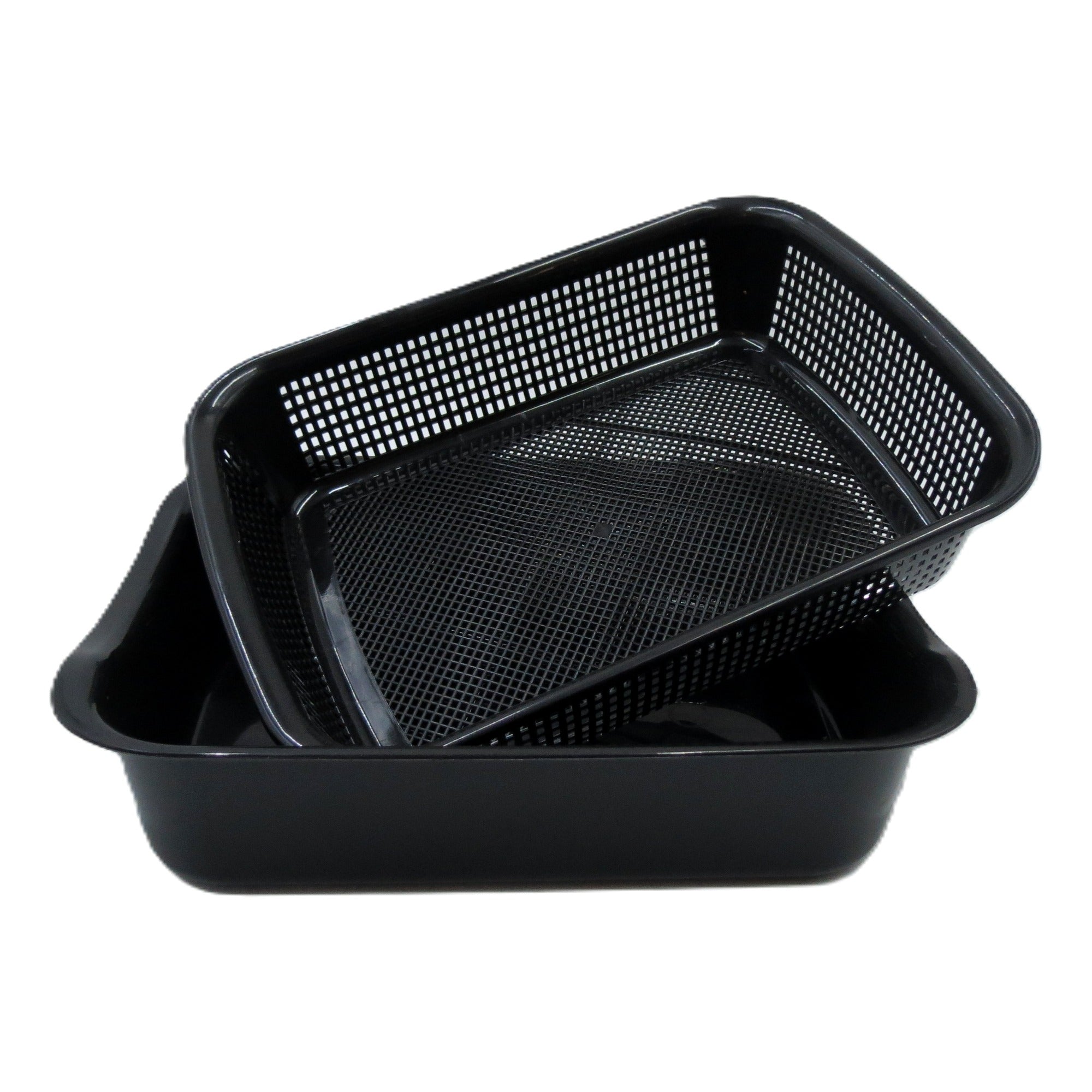 Rectangular Strainer with Bowl – 34 × 26 × 8.5 cm