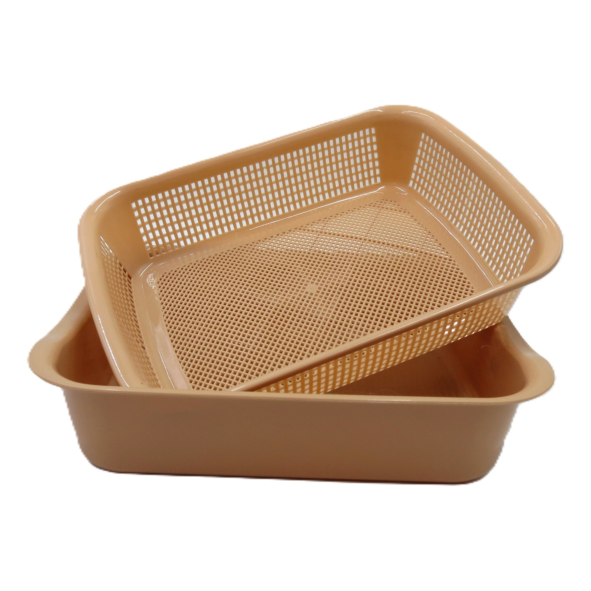 Rectangular Strainer with Bowl – 34 × 26 × 8.5 cm