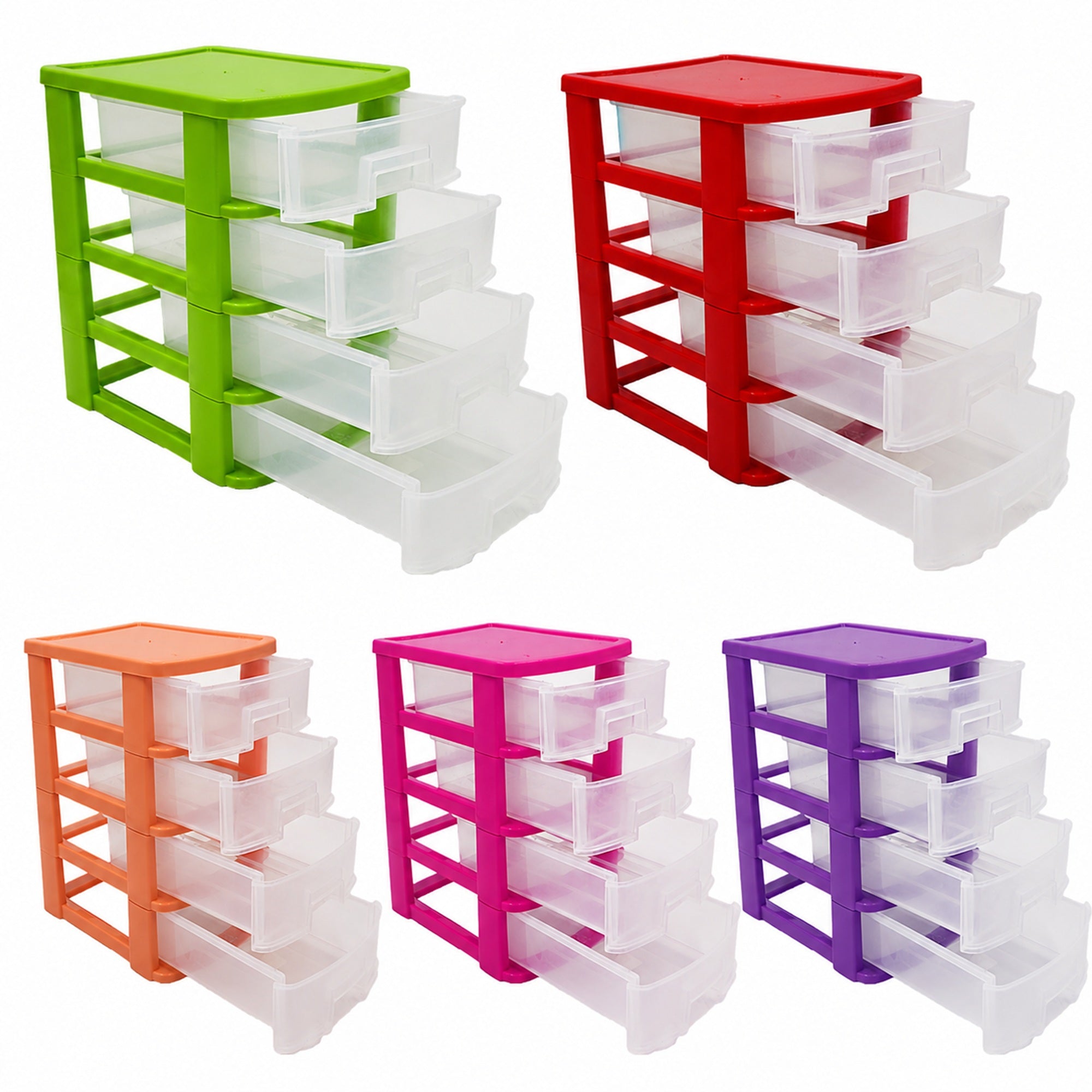 Plastic Storage Drawer Organizer – 3 & 4 Tier