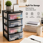 Plastic Storage Drawer Organizer – 3 & 4 Tier