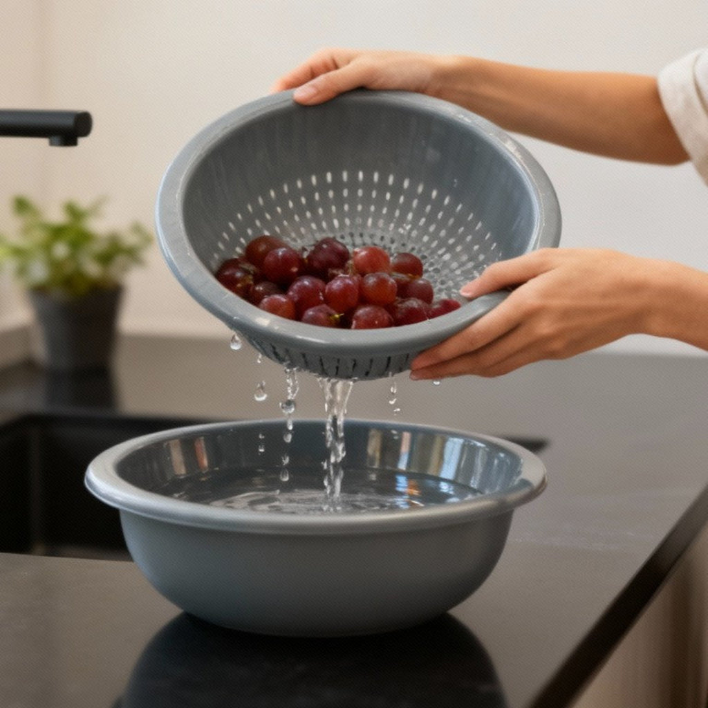Round Strainer With mixing bowl