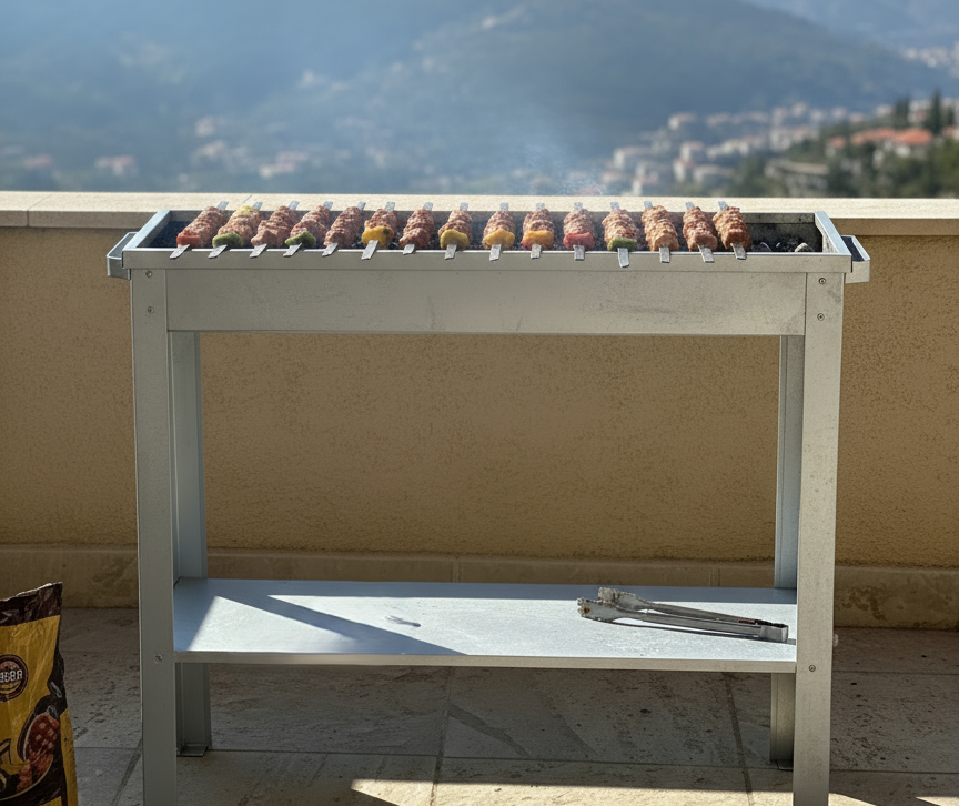 Anodized Steel BBQ Grill